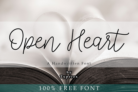 Open  Heart font